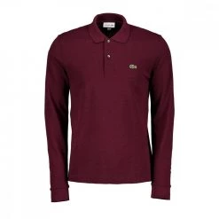 LACOSTE POLO MANICA LUNGA L1313 Rosso Vinaccia Melange Bordeaux
