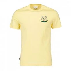 LACOSTE T-SHIRT LOGO TENNIS Giallo