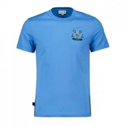 LACOSTE T-SHIRT LOGO TENNIS Azzurro