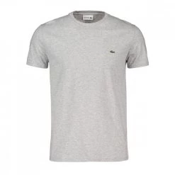 LACOSTE T-SHIRT LOGO IN COTONE PIMA GRIGIA Grigio
