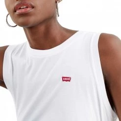 LEVI'S CANOTTA MINI LOGO DONNA Bianco -Tendenza Italia levi s 18185 canotta tank logo donna casual donna 042807801 0003 5