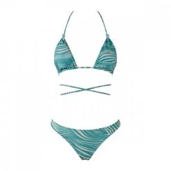 MATINEÉ BIKINI TRIANGOLO LACCETTI E SLIP DONNA Azzurro