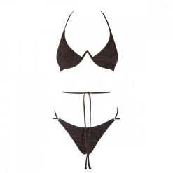 MATINEÉ BIKINI TRIANGOLO FERRETTO E SLIP LACCI DONNA Nero -Tendenza Italia matine cb3134 bikini triangolo ferretto slip lacci lunghi donna mare donna 045076101 zebne 3