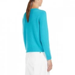 MAX MARA WEEKEND MAGLIONE GIROCOLLO IN CACHEMIRE AGAMI DONNA Azzurro -Tendenza Italia max mara weekend agami22 maglia girocollo in cachemire donna casual donna 044658501 003 3