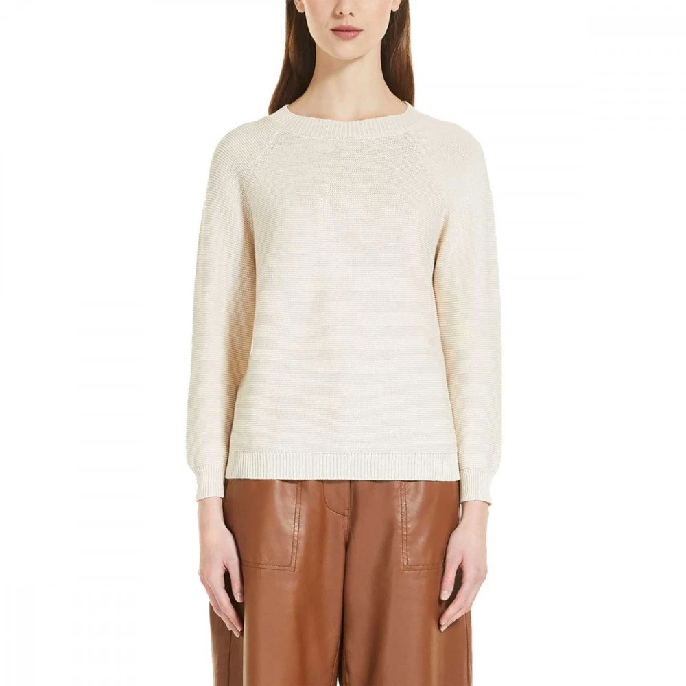 MAX MARA WEEKEND MAGLIONE GIROCOLLO IN CORDONETTO CASERTA DONNA Bianco - immagine 2