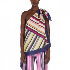 MAX MARA WEEKEND TOP MONOSPALLA TWILL SETA DOVER DONNA Multicolor -Tendenza Italia max mara weekend dover22 top mono spalla twill seta donna casual donna 044661001 002 2