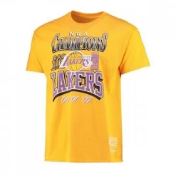 MITCHELL & NESS T-SHIRT 3X CHAMPIONS LAKERS Giallo