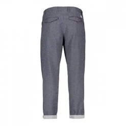 MOLO ELEVEN PANTALONI CHINO CARROT COTONE E LINO Blu -Tendenza Italia molo eleven delon56454 pantaloni chino carrot cotone e lino casual uomo 044995701 100 3