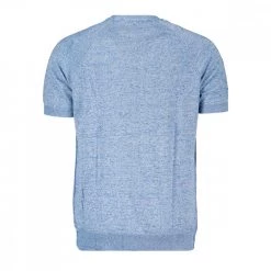 MOLO ELEVEN MAGLIA MANICA CORTA RAGLAN MISTO LINO Blu -Tendenza Italia molo eleven monaco maglia manica corta raglan misto lino casual uomo 044996301 087 2