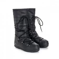 MOON BOOT HIGH NYLON WP DONNA Nero -Tendenza Italia moon boot 24009100 moon boot high nylon wp donna tutti doposci donna 039194201 001 3
