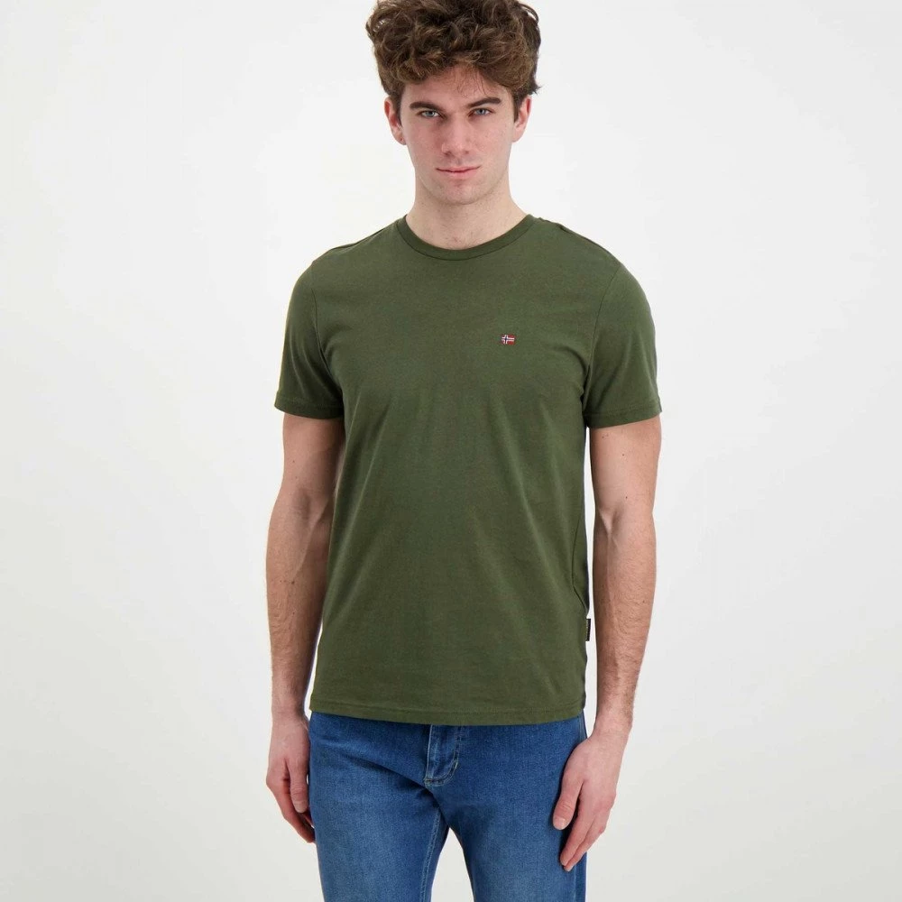 NAPAPIJRI T-SHIRT MINI LOGO SALIS Verde 4 NAPAPIJRI T-SHIRT MINI LOGO SALIS Verde - immagine 2