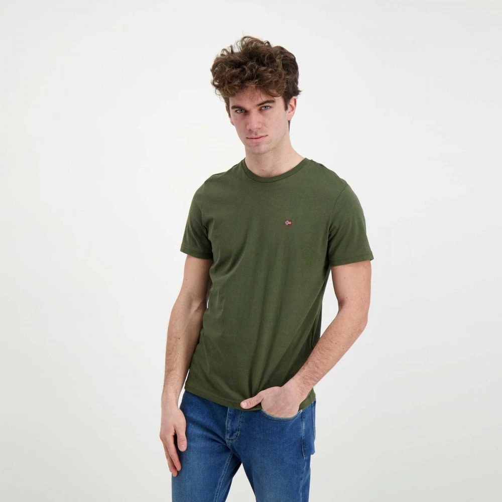 NAPAPIJRI T-SHIRT MINI LOGO SALIS Verde 6 NAPAPIJRI T-SHIRT MINI LOGO SALIS Verde - immagine 4