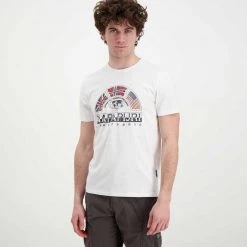 NAPAPIJRI T-SHIRT TURIN Bianco -Tendenza Italia napapijri np0a4g34 t shirt turin casual uomo 044922201 002 3