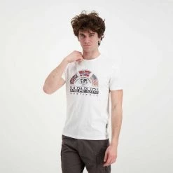 NAPAPIJRI T-SHIRT TURIN Bianco -Tendenza Italia napapijri np0a4g34 t shirt turin casual uomo 044922201 002 5