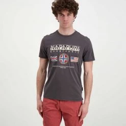 NAPAPIJRI T-SHIRT TURIN Rosso -Tendenza Italia napapijri np0a4g34 t shirt turin casual uomo 044922601 h74 3