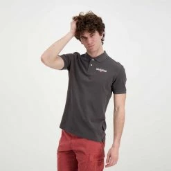NAPAPIJRI POLO IN PIQUET ICE Grigio -Tendenza Italia napapijri np0a4gwm polo in piquet ice casual uomo 044925101 h74 4