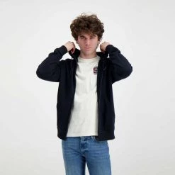 NAPAPIJRI FELPA FULL ZIP CON CAPPUCCIO ICE Blu -Tendenza Italia napapijri np0a4gwp felpa full zip con cappuccio ice casual uomo 044925501 176 5