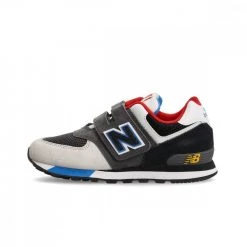 NEW BALANCE 574 VELCRO BAMBINO Grigio -Tendenza Italia new balance pv574lb1 574 velcro bambino tutte sneaker bambino 044463801 lb1 5