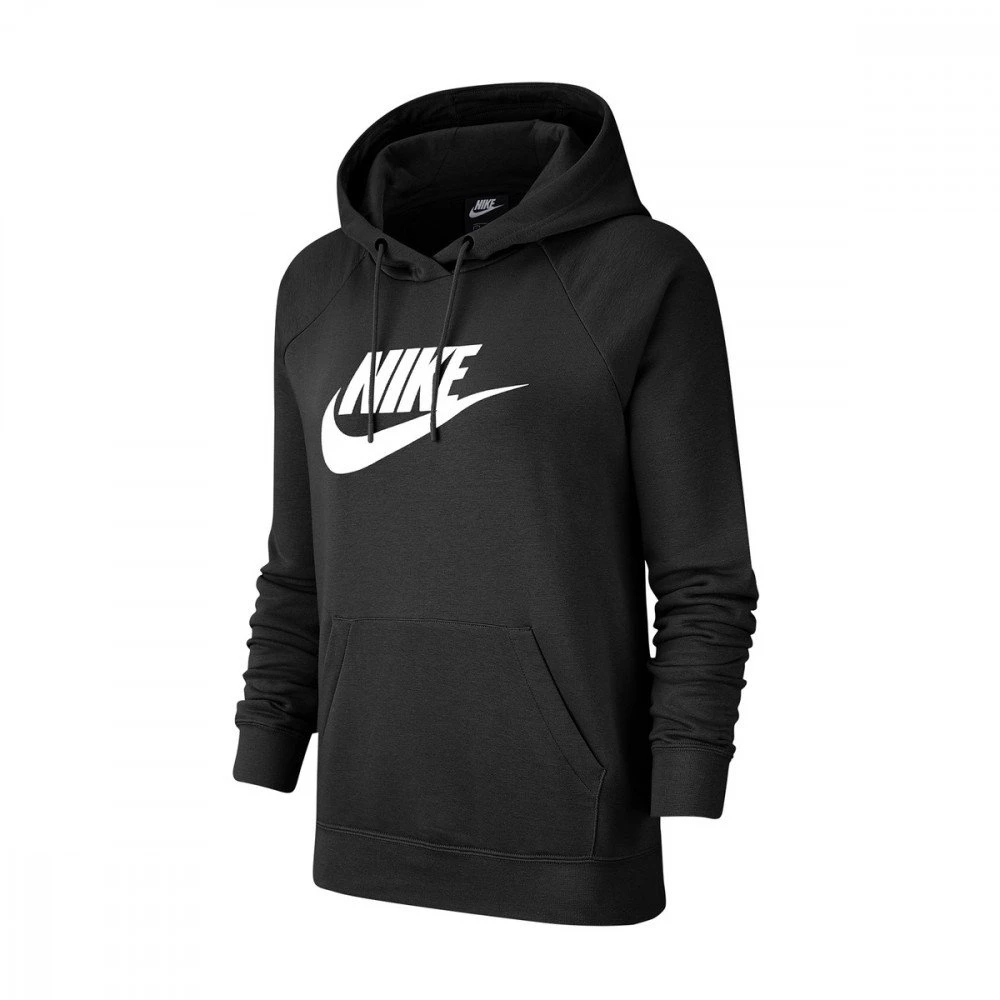NIKE FELPA CON CAPPUCCIO LOGO ESSENTIAL DONNA Nero 3 NIKE FELPA CON CAPPUCCIO LOGO ESSENTIAL DONNA Nero