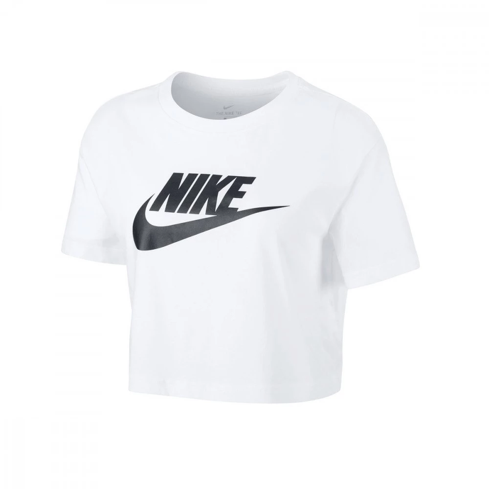 NIKE T-SHIRT CROP ESSENTIAL DONNA Bianco 3 NIKE T-SHIRT CROP ESSENTIAL DONNA Bianco