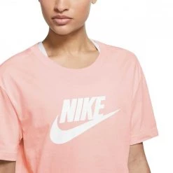 NIKE T-SHIRT CROP ESSENTIAL DONNA Rosa -Tendenza Italia nike bv6175 t shirt crop essential donna sport style donna 045003401 611 3