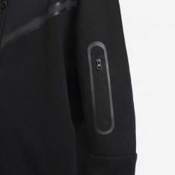 NIKE FELPA FULL ZIP CON CAPPUCCIO TECH FLEECE BAMBINO Nero -Tendenza Italia nike cu9223 felpa full zip con cappuccio tech fleece bambino abbigliamento bambino 040977501 010 5