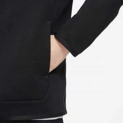 NIKE FELPA FULL ZIP CON CAPPUCCIO TECH FLEECE BAMBINO Nero -Tendenza Italia nike cu9223 felpa full zip con cappuccio tech fleece bambino abbigliamento bambino 040977501 010 6