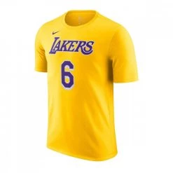 NIKE T-SHIRT NAME NUMBER JAMES LAKERS Giallo