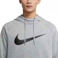 NIKE FELPA CON CAPPUCCIO SWOOSH Grigio -Tendenza Italia nike cz2425 felpa con cappuccio training swoosh abbigliamento training e palestra uomo 043311701 063 3