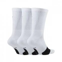NIKE CALZE CREW EVERYDAY BASKETBALL 3 PACK Bianco 5 NIKE CALZE CREW EVERYDAY BASKETBALL 3 PACK Bianco -Tendenza Italia nike da2123 calze gioco everyday bballtripack abbigliamento basket uomo 042750201 100 2