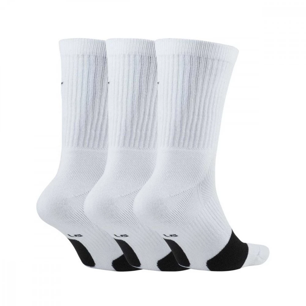 NIKE CALZE CREW EVERYDAY BASKETBALL 3 PACK Bianco 4 NIKE CALZE CREW EVERYDAY BASKETBALL 3 PACK Bianco - immagine 2