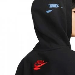 NIKE FELPA CON CAPPUCCIO ESSENTIAL FUTURA Nero 9 NIKE FELPA CON CAPPUCCIO ESSENTIAL FUTURA Nero -Tendenza Italia nike dm6873 felpa con cappuccio essential futura sport style uomo 044503101 010 4
