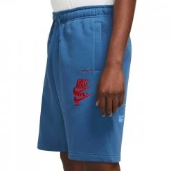 NIKE BERMUDA ESSENTIAL FUTURA Azzurro -Tendenza Italia nike dm6877 short essential futura sport style uomo 045006101 407 3