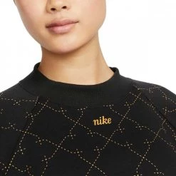 NIKE FELPA GIROCOLLO CROP NOVELTY DONNA Nero -Tendenza Italia nike dm7280 felpa girocollo crop novelty donna abbigliamento training e palestra donna 044575601 010 3