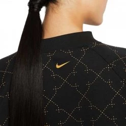 NIKE FELPA GIROCOLLO CROP NOVELTY DONNA Nero -Tendenza Italia nike dm7280 felpa girocollo crop novelty donna abbigliamento training e palestra donna 044575601 010 4