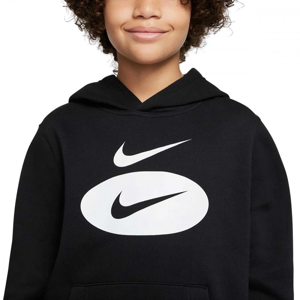 NIKE FELPA CON CAPPUCCIO CORE BAMBINO Nero 5 NIKE FELPA CON CAPPUCCIO CORE BAMBINO Nero - immagine 3