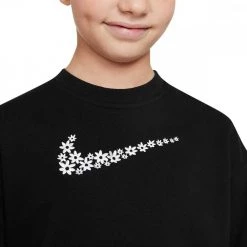 NIKE FELPA GIROCOLLO ENERGY BAMBINA Nero -Tendenza Italia nike dm8210 felpa girocollo energy bambina abbigliamento bambino 044518601 010 3