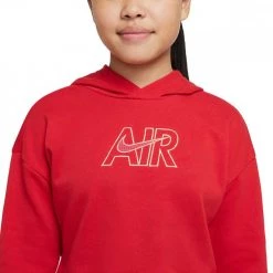 NIKE FELPA CROP CON CAPPUCCIO AIR BAMBINA Rosso 8 NIKE FELPA CROP CON CAPPUCCIO AIR BAMBINA Rosso -Tendenza Italia nike dm8372 felpa c capp air garzata bambina abbigliamento bambino 044518901 657 3