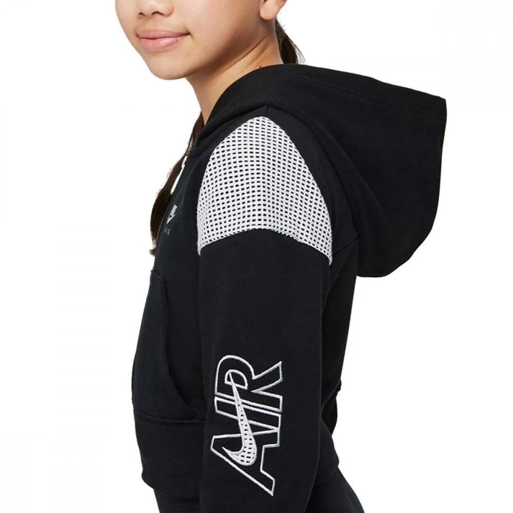 NIKE FELPA FULL ZIP CON CAPPUCCIO AIR BAMBINA Nero 5 NIKE FELPA FULL ZIP CON CAPPUCCIO AIR BAMBINA Nero - immagine 3