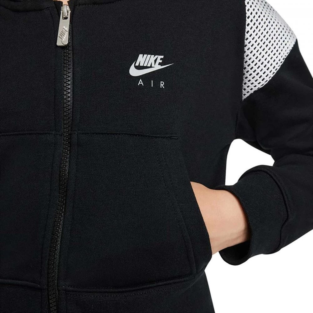 NIKE FELPA FULL ZIP CON CAPPUCCIO AIR BAMBINA Nero 6 NIKE FELPA FULL ZIP CON CAPPUCCIO AIR BAMBINA Nero - immagine 4