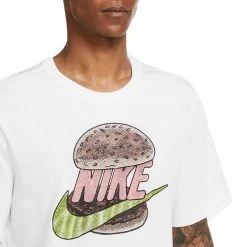 NIKE T-SHIRT HAMBURGER Bianco -Tendenza Italia nike dn5169 t shirt hamburget sport style uomo 044503401 100 3