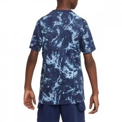 NIKE T-SHIRT CAMO LEAF BAMBINO Blu 6 NIKE T-SHIRT CAMO LEAF BAMBINO Blu -Tendenza Italia nike dq3857 t shirt camo leaf bambino abbigliamento bambino 045003301 410 2