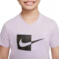 NIKE T-SHIRT ANIMAL PRINT BAMBINA Viola -Tendenza Italia nike dq4377 t shirt animal print bambina abbigliamento bambino 045001601 530 3
