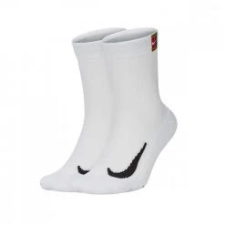 NIKE CALZE CUSHIONED CREW 2 PACK Bianco