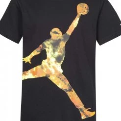 NIKE JORDAN T-SHIRT ICE DYE JUMBO JUMPMAN BAMBINO Nero -Tendenza Italia nike jordan 95b253 t shirt ice dye jumbo jumpman bambino abbigliamento bambino 044517301 023 3