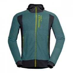 NORRONA PILE FULL ZIP CON CAPPUCCIO FALKETIND WARMWOOL2 Verde