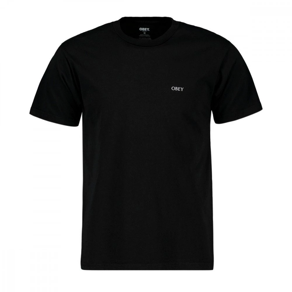 T SHIRT OBEY MICRO NOVEL ORGANIC PIGMENT DYED TEE Nero