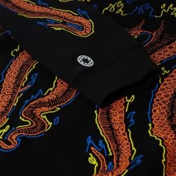FELPA CON CAPPUCCIO OCTOPUS MORE FIRE Nero -Tendenza Italia octopus 21sosh05 felpa c capp more fire street style uomo 042215501 black 3