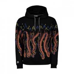 FELPA CON CAPPUCCIO OCTOPUS MORE FIRE Nero