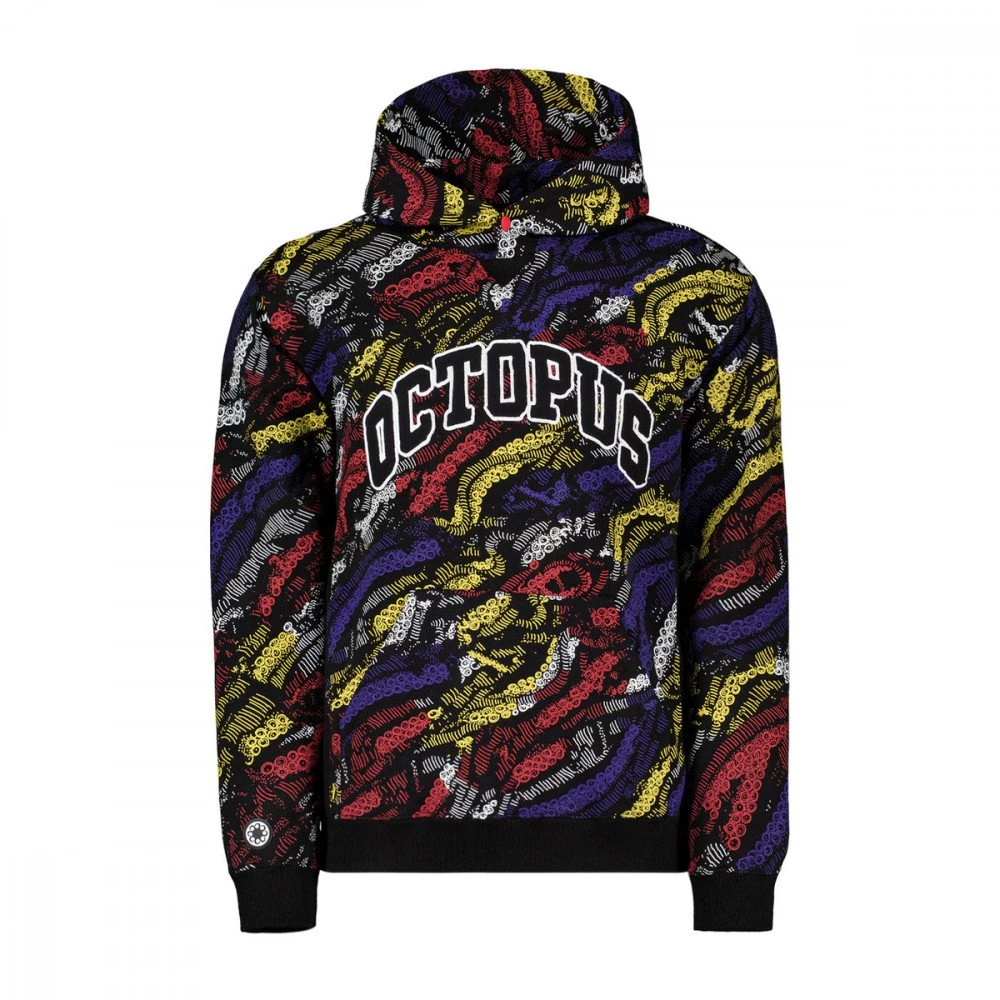FELPA CON CAPPUCCIO OCTOPUS DECO Nero 3 FELPA CON CAPPUCCIO OCTOPUS DECO Nero